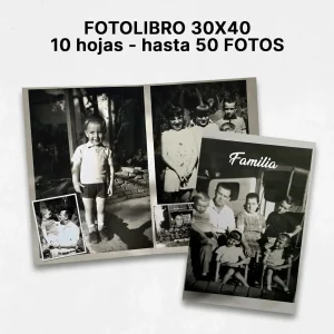 Fotolibro 30x40 10 hojas - Hasta 50 Fotos