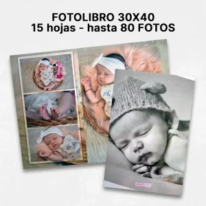 Fotolibro 30x40 15 hojas - Hasta 80 Fotos