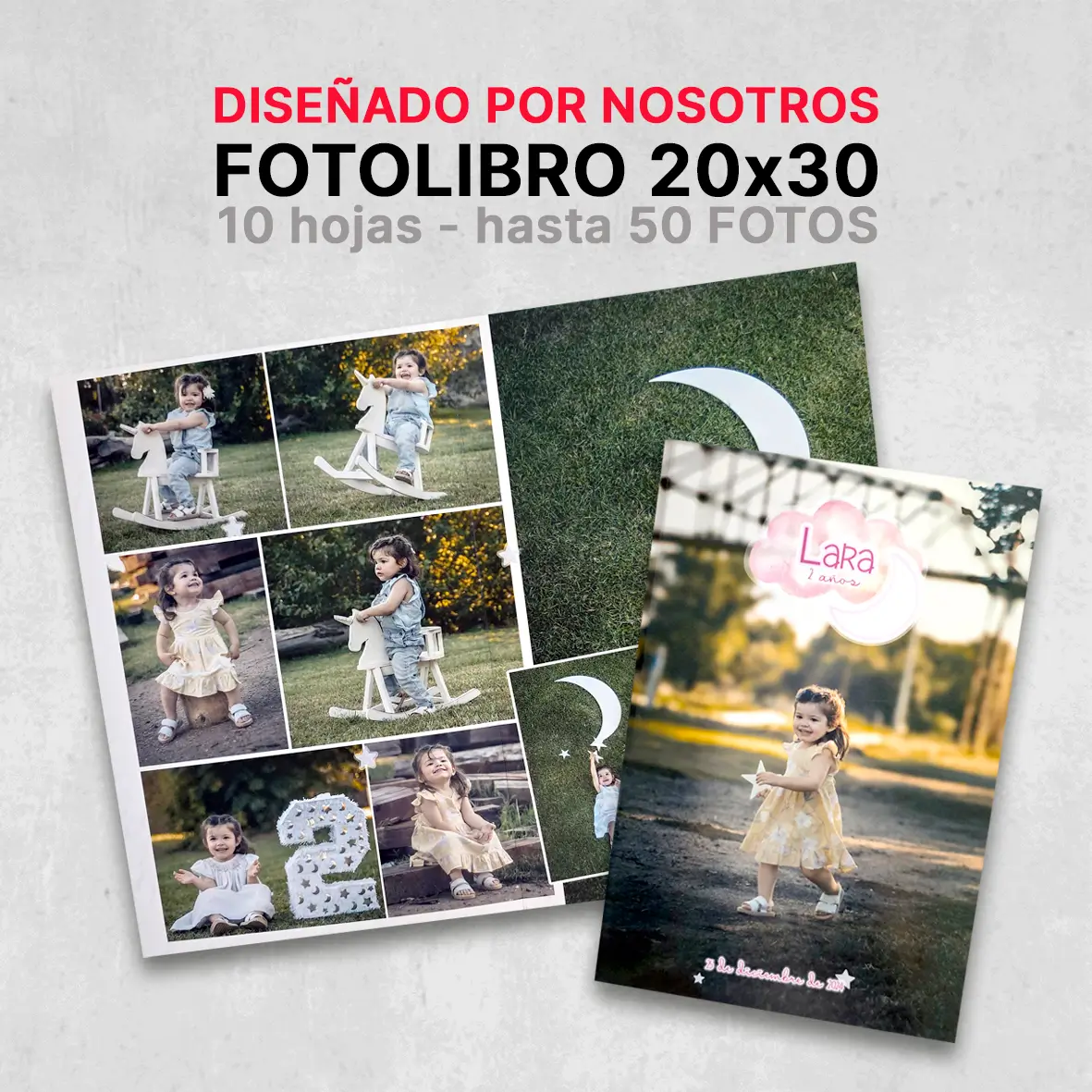 Fotolibro 20x30 10 hojas - Hasta 50 Fotos
