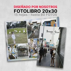 Fotolibro 20x30 15 hojas - Hasta 80 Fotos