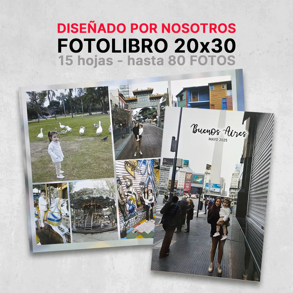 Fotolibro 20x30 15 hojas - Hasta 80 Fotos