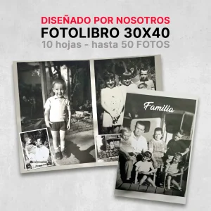 Fotolibro 30x40 10 hojas - Hasta 50 Fotos