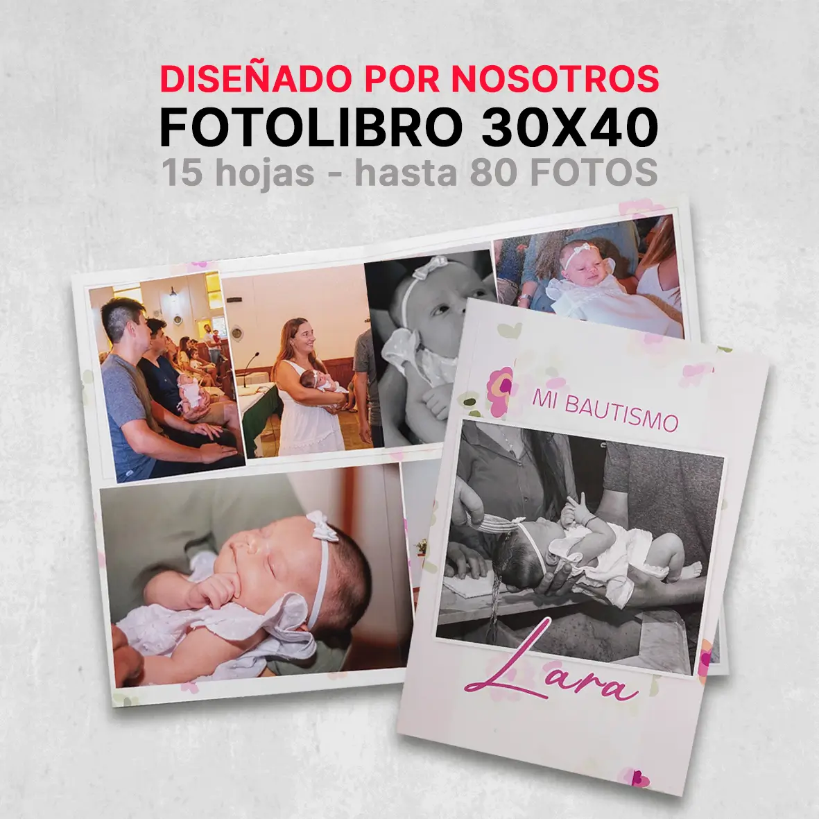 Fotolibro 30x40 15 hojas - Hasta 80 Fotos