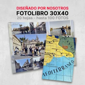 Fotolibro 30x40 20 hojas - Hasta 100 Fotos
