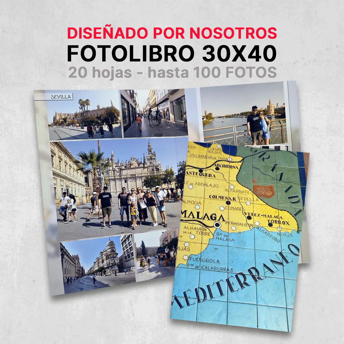 Fotolibro 30x40 20 hojas - Hasta 100 Fotos